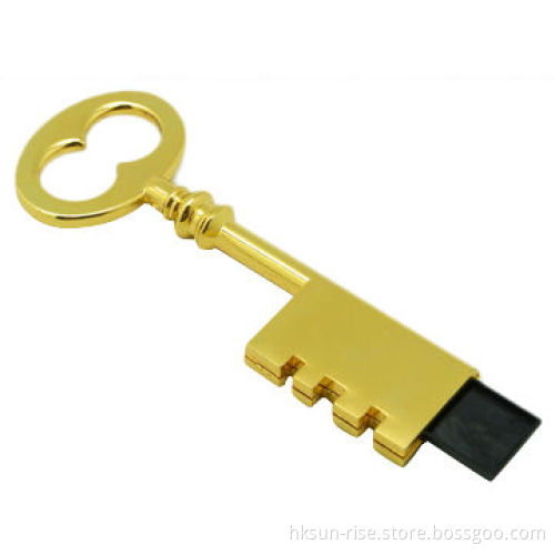 Golden Key USB Flash Drive with 1 to 64GB Capacity, Various Colors Available